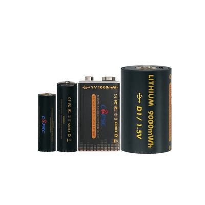 1.5V 6000mwh~9000mwh ইউএসবি রিচার্জেবল লিথিয়াম-আয়ন ব্যাটারি