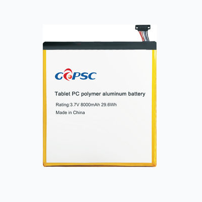 3.7V8000mAh ট্যাবলেট পিসি পলিমার অ্যালুমিনিয়াম ব্যাটারি
